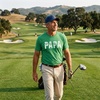 Mens Papa Golf T Shirt Funny for Dad Outdoor Sports Graphic Tee(Heather Green)