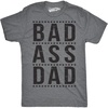 Cool Dad Shirts Funny Father’s Day Sarcastic Tees for Rad Fathers | Funny T Shirts, Dad Joke Apparel for Men, Cool Sarcastic Short Sleeve, Soft Cotton Blend, Novelty Tees for Guys(Dark Heather Grey – Bad A– Dad)