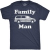 Cool Dad Shirts Funny Father’s Day Sarcastic Tees for Rad Fathers | Funny T Shirts, Dad Joke Apparel for Men, Cool Sarcastic Short Sleeve, Soft Cotton Blend, Novelty Tees for Guys(Heather Navy – Family Man)