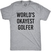 Cool Dad Shirts Funny Father’s Day Sarcastic Tees for Rad Fathers | Funny T Shirts, Dad Joke Apparel for Men, Cool Sarcastic Short Sleeve, Soft Cotton Blend, Novelty Tees for Guys(Light Heather Grey – Okayest Golfer)