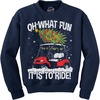 Crazy Dog T-Shirts Oh What Fun It Is To Ride Sweatshirt Funny Sarcastic Christmas Graphic Golfing Longsleeve Sweater