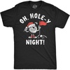 Mens Funny T Shirts Oh Holey Night Sarcastic Christmas Graphic Novelty Golfing Tee for Men