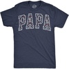 Mens Funny T Shirts Papa Text Pattern Sarcastic Fathers Day Tee for Men(Heather Navy – Papa Golf Pattern)