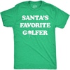 Mens Funny T Shirts Santas Favorite Golfer Sarcastic Golfing Graphic Novelty Christmas Tee for Men