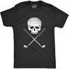 Mens Golf Jolly Roger Funny T Shirts Sport Cool Vintage Retro Tees Hilarious T Shirt(Black)