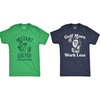 Mens Instant Golfer and Golf More Work Less Funny Golf Lover T Shirt Combo L