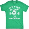Mens Its Fore O Clock Somewhere Funny T Shirts Sarcastic Golf Tee for Men | Funny T Shirts, Graphic Apparel for Men, Cool Golf Short Sleeve, Drinking, Soft Cotton Blend, Novelty Tees for Guys(Green)