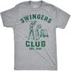 Mens Swingers Club Funny T Shirts Sarcastic Golfing Graphic Tee for Men | Funny T Shirts, Graphic Apparel for Men, Cool Golf Short Sleeve, Sarcastic, Soft Cotton Blend, Novelty Tees for Guys(Light Grey)