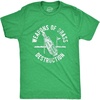 Mens Weapons of Grass Destruction T Shirt Funny Golf Clubs Sarcastic Tee | Funny T Shirts, Graphic Apparel for Men, Cool Golf Short Sleeve, Soft Cotton Blend, Novelty Tees for Guys(Green)