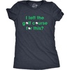 Womens I Left The Golf Course for This T Shirt Funny Saying Golfing Golfer Gift Novelty Tee(Heather Navy)