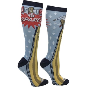 Funny Compression Socks for Dad Hilarious Fathers Day High Socks for Men | Dad Joke , Cool Golf, Sarcastic, Stretchy and Soft(Balls to Spare)