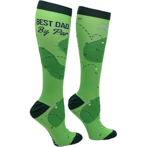 Funny Compression Socks for Dad Hilarious Fathers Day High Socks for Men | Dad Joke , Cool Golf, Sarcastic, Stretchy and Soft(Best Dad By Par)