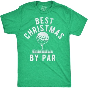Mens Funny T Shirts Best Christmas By Par Sarcastic Golfing Graphic Novelty Tee for Men