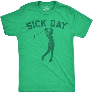 Mens Funny T Shirts Sick Day Golfing Sarcastic Golf Joke Tee for Men | Funny T Shirts, Graphic Apparel for Men, Cool Golf Short Sleeve, Office, Soft Cotton Blend, Novelty Tees for Guys