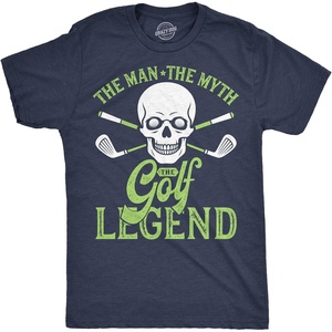 Mens Funny T Shirts The Man The Myth The Golf Legend Sarcastic Graphic Novelty Tee for Men