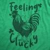 Mens Feeling Clucky Funny T Shirt St Patricks Day Sarcastic Tee for Guys(Heather Green – Clucky)