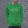 Saint Patricks Heart Beat Hoodie Funny St Paddys Day Parade Green Shenanigans Graphic Sweatshirt(Green)