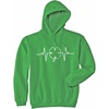 Saint Patricks Heart Beat Hoodie Funny St Paddys Day Parade Green Shenanigans Graphic Sweatshirt(Green)