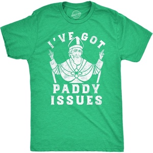 Mens Funny T Shirts Ive Got Paddy Issues St Patricks Day Sarcastic Grapahic Tee(Heather Green – Paddy Issues)