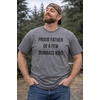 Mens Proud Father of A Few Dumbass Kids T Shirt Funny Parent Tee | Funny T Shirts, Dad Joke Apparel for Men, Cool Short Sleeve, Soft Cotton Blend, Novelty Tees for Guys(Dark Heather Grey)