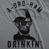 Mens Fitness Tank A-Bro-Ham Drinkin Funny Abe Lincoln Tanktop for Guys | Funny Workout Shirt, Patriotic Tank Top for Men, Cool Fitness Sleeveless Tee, Fitted Tank, Novelty Tank Tops for Guys(Dark Heather Grey)
