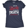 Womens Give Me Liberty Or Give Me Death T Shirt Funny Sarcastic Patriotic Quote Tee for Ladies(Heather Navy)
