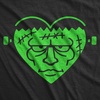 Womens Funny T Shirts Frankenstein Heart Sarcastic Halloween Graphic Tee for Ladies