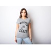 Womens Witches Be Crazy T Shirt Funny Tee for Ladies | Funny T Shirts, Halloween Tops for Women, Cool Top, Soft Cotton Blend, Women’s Novelty Tees(Dark Heather Grey)