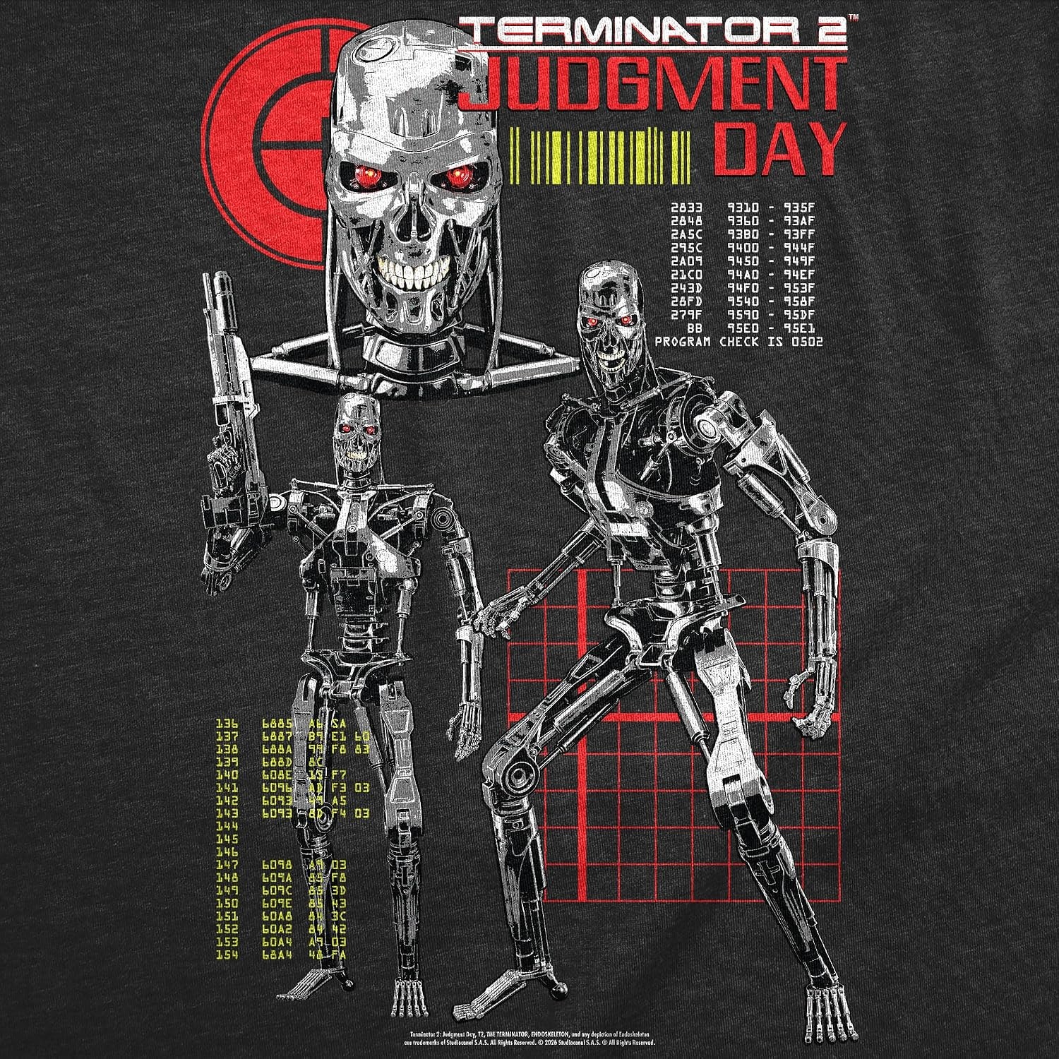 image:imageWomens Terminator 2 Judgement Day Tm T Shirts Retro Movie TeesHeather Black Endo Collage