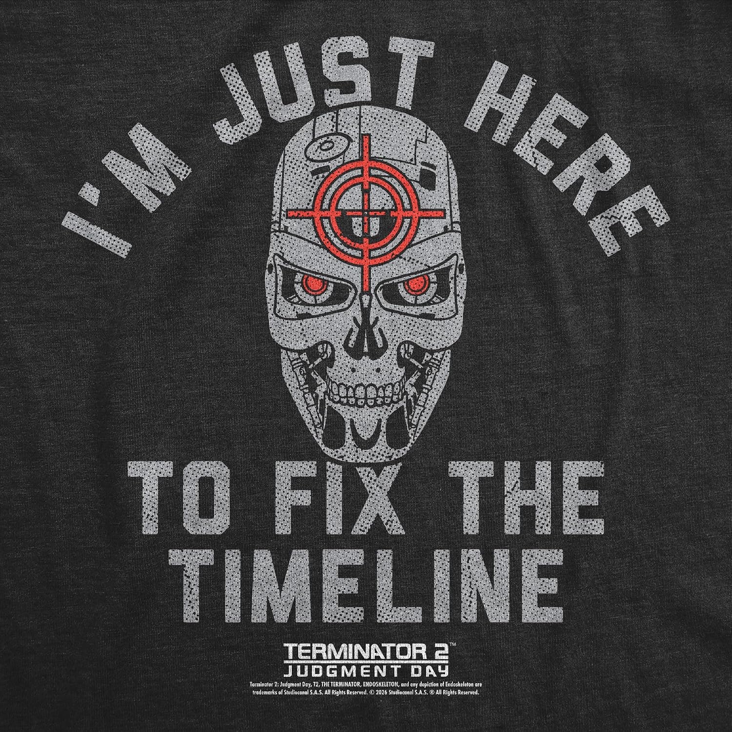 image:imageWomens Terminator 2 Judgement Day Tm T Shirts Retro Movie TeesHeather Black Fix Timeline