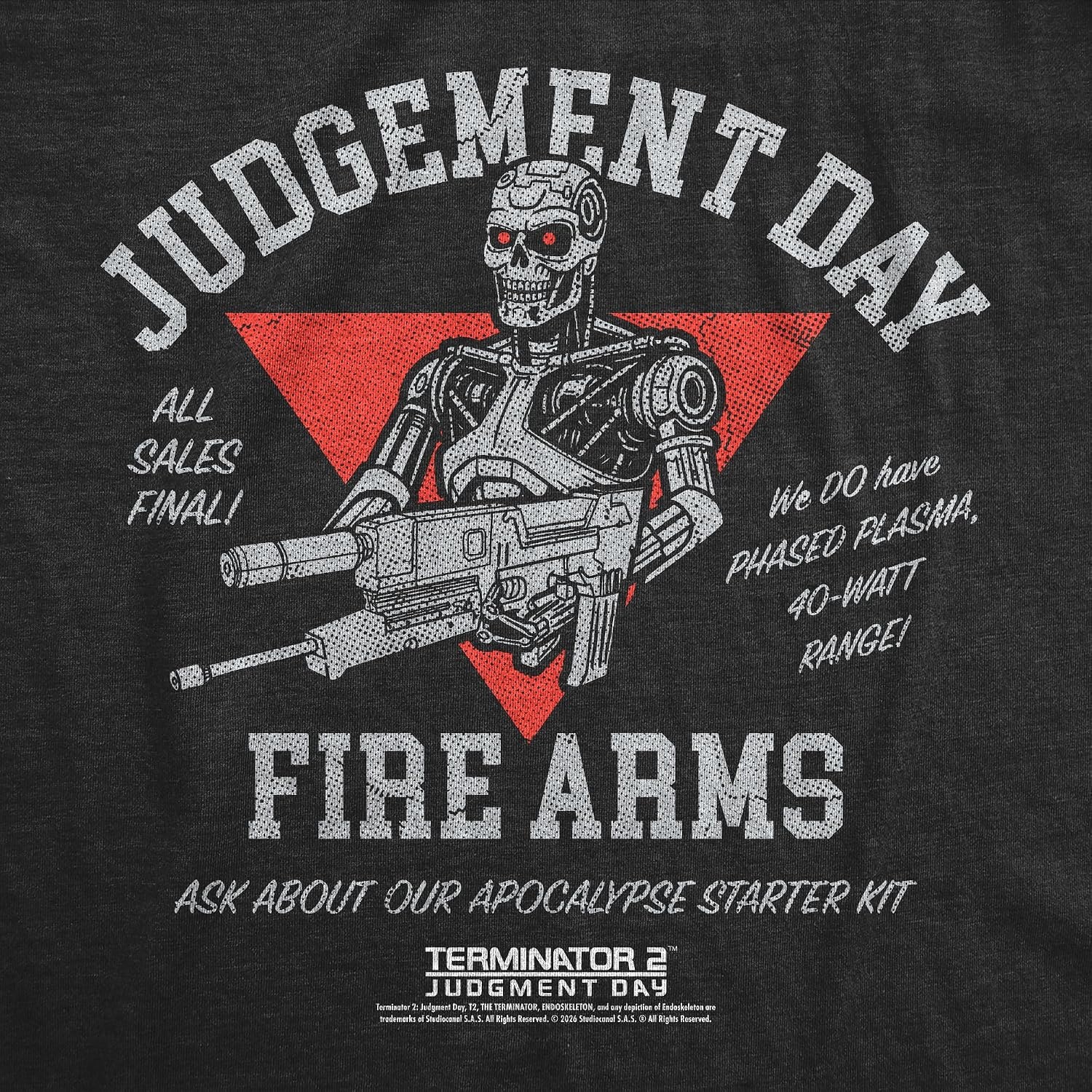 image:imageWomens Terminator 2 Judgement Day Tm T Shirts Retro Movie TeesHeather Black Judgement Day Firearms
