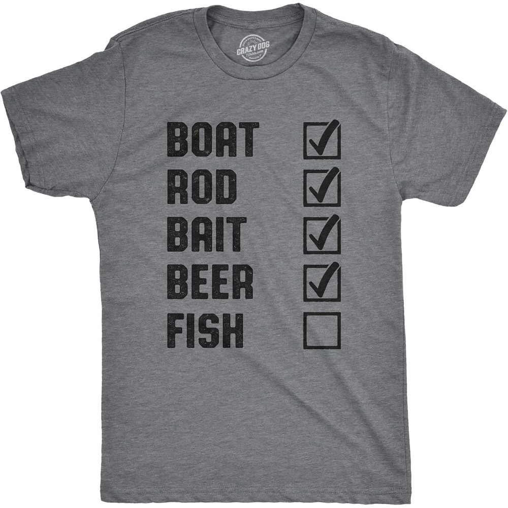 image:imageMens Size Matters Funny Fishing Novelty Sarcastic Tee Guys Gift Funny T Shirts Graphic Apparel for Men Cool Fishing Short Sleeve Sarcastic Soft Cotton Blend Novelty Tees for GuysDark Heather Grey List