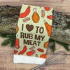 Crazy Dog T-Shirts Always Wash Your Balls Funny Clean Golf Ball Tea Towel | Cute Dish Towel, Absorbent, Funny Kitchen Towels, Dad Joke , Cool Golf, Novelty Kitchen Towels(Rub My Meat)
