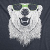 Mens Funny Animal Shirts Crazy Polar Bear Goat Flip Squirrel Hunter and Crow Animal Graphic Tees | Funny T Shirts, Graphic Apparel for Men, Cool Political Short Sleeve, Soft Cotton Blend, Novelty Tees for Guys(Heather Navy – Polar Sunglasses)