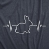 Mens Rabbit Heart Beat T Shirt Funny Cool Easter Bunny Pulse Monitor Tee for Guys Funny T Shirts Easter Apparel for Men Cool Animal Short Sleeve Novelty Navy 3XL
