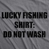 Mens Size Matters Funny Fishing Novelty Sarcastic Tee Guys Gift | Funny T Shirts, Graphic Apparel for Men, Cool Fishing Short Sleeve, Sarcastic, Soft Cotton Blend, Novelty Tees for Guys(Dark Heather Grey – Lucky)