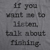 Mens Size Matters Funny Fishing Novelty Sarcastic Tee Guys Gift | Funny T Shirts, Graphic Apparel for Men, Cool Fishing Short Sleeve, Sarcastic, Soft Cotton Blend, Novelty Tees for Guys(Dark Heather Grey – Listen)