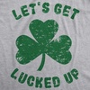 Womens Lets Get Lucked Up T Shirt Funny Lucky Drinking Tee | Funny T Shirts, Saint Patrick’s Day Tops for Women, Cool Drinking Top, Soft Cotton Blend, Women’s Novelty Tees(Light Heather Grey)