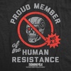 Womens Terminator 2 Judgement Day (Tm) T Shirts Retro Movie Tees(Heather Black – Human Resistance)