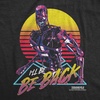 Womens Terminator 2 Judgement Day (Tm) T Shirts Retro Movie Tees(Heather Black – Ill Be Back)