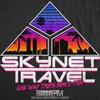 Womens Terminator 2 Judgement Day (Tm) T Shirts Retro Movie Tees(Heather Black – Skynet Travel)