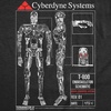 Womens Terminator 2 Judgement Day (Tm) T Shirts Retro Movie Tees(Heather Black – T 800 Endoskeleton)