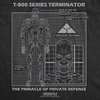 Womens Terminator 2 Judgement Day (Tm) T Shirts Retro Movie Tees(Heather Black – T 800 Schematic)