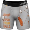 Always Wash Your Balls Mens Funny Golf Humor Hilarious Boxers | Funny Graphic Boxers, Graphic , Cool Golf, Adult Humor, Soft Stretchy Cotton Blend for Comfort, Mens Novelty Boxer Briefs(Grey)