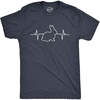 Mens Rabbit Heart Beat T Shirt Funny Cool Easter Bunny Pulse Monitor Tee for Guys Funny T Shirts Easter Apparel for Men Cool Animal Short Sleeve Novelty Navy L