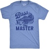 Mens Size Matters Funny Fishing Novelty Sarcastic Tee Guys Gift | Funny T Shirts, Graphic Apparel for Men, Cool Fishing Short Sleeve, Sarcastic, Soft Cotton Blend, Novelty Tees for Guys(Light Heather Blue – Bass Master)