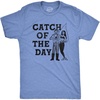 Mens Size Matters Funny Fishing Novelty Sarcastic Tee Guys Gift | Funny T Shirts, Graphic Apparel for Men, Cool Fishing Short Sleeve, Sarcastic, Soft Cotton Blend, Novelty Tees for Guys(Light Heather Blue – Catch)
