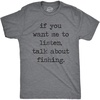 Mens Size Matters Funny Fishing Novelty Sarcastic Tee Guys Gift | Funny T Shirts, Graphic Apparel for Men, Cool Fishing Short Sleeve, Sarcastic, Soft Cotton Blend, Novelty Tees for Guys(Dark Heather Grey – Listen)