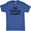 Mens Size Matters Funny Fishing Novelty Sarcastic Tee Guys Gift | Funny T Shirts, Graphic Apparel for Men, Cool Fishing Short Sleeve, Sarcastic, Soft Cotton Blend, Novelty Tees for Guys(Heather Royal – Big Energy)