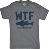 Mens Size Matters Funny Fishing Novelty Sarcastic Tee Guys Gift | Funny T Shirts, Graphic Apparel for Men, Cool Fishing Short Sleeve, Sarcastic, Soft Cotton Blend, Novelty Tees for Guys(Dark Heather Grey – Wtf)